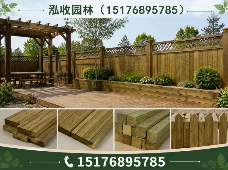 海北京津冀防腐木工程展示图